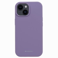 Mercury Silicone Case (Microfiber Soft Touch) priekš Apple iPhone 15 Plus - Violets - matēts silikona aizmugures apvalks (bampers vāciņš)