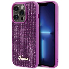 Guess Disco Metal Script Collection Back Case GUHCP15LPMSDGSF priekš Apple iPhone 15 Pro - Violets - silikona-plastikāta aizmugures apvalks / bampers-vāciņš