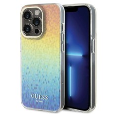 Guess Faceted Mirror Disco Iridescent Collection Back Case GUHCP15XHDECMI priekš Apple iPhone 15 Pro Max - Krāsains - silikona-plastikāta aizmugures apvalks / bampers-vāciņš