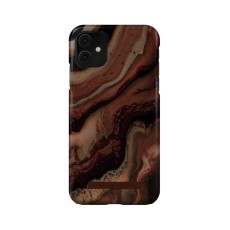 iDeal of Sweden Fashion Back Case priekš Apple iPhone 11 - Dark Amber Marble - plastikāta aizmugures apvalks ar iebūvētu metālisku plāksni / bampers-vāciņš