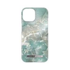iDeal of Sweden Fashion Back Case priekš Apple iPhone 15 - Azura Marble - plastikāta aizmugures apvalks ar iebūvētu metālisku plāksni / bampers-vāciņš