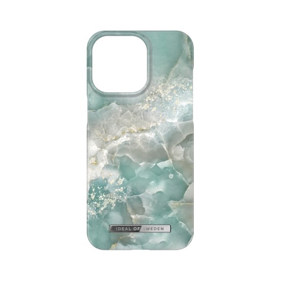 iDeal of Sweden Fashion Back Case priekš Apple iPhone 15 Pro Max - Azura Marble - plastikāta aizmugures apvalks ar iebūvētu metālisku plāksni / bampers-vāciņš