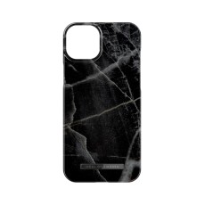 iDeal of Sweden Fashion Back Case priekš Apple iPhone 15 Plus - Black Thunder Marble - plastikāta aizmugures apvalks ar iebūvētu metālisku plāksni / bampers-vāciņš