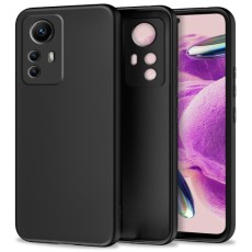 Tech-Protect Icon Series Back Case priekš Xiaomi Redmi Note 12s - Melns - silikona aizmugures apvalks / bampers-vāciņš