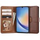 Tech-Protect Wallet Book Case priekš Samsung Galaxy A34 5G A346 - Brūns - sāniski atverams maciņš ar magnētu un stendu / grāmatveida maks