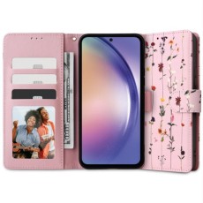 Tech-Protect Wallet Book Case для Samsung Galaxy A34 5G A346 - Розовый / Сад - чехол-книжка с магнитом и стендом