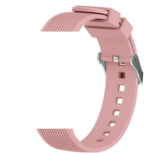 22mm Devia Deluxe Sport Silicone Watchband Strap - Rozā - silikona siksniņas (jostas) priekš pulksteņiem