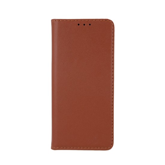 Genuine Leather Case Smart Pro priekš Samsung Galaxy A34 5G A346 - Brūns - dabīgās ādas maciņš sāniski atverams ar stendu