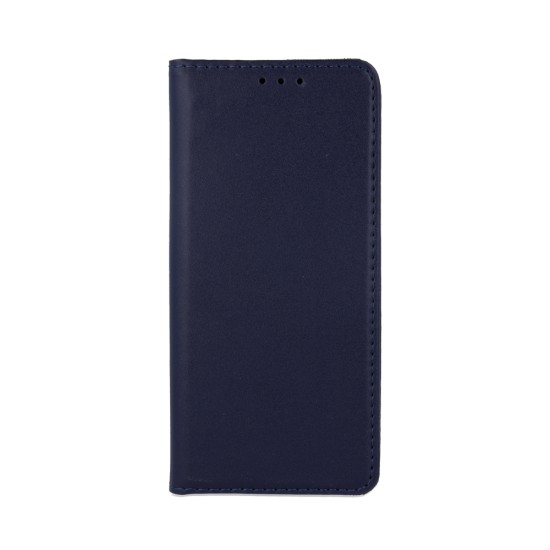 Genuine Leather Case Smart Pro priekš Samsung Galaxy A34 5G A346 - Tumši Zils - dabīgās ādas maciņš sāniski atverams ar stendu