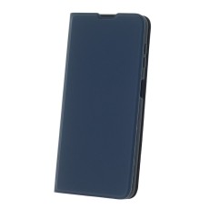 Smart Soft Book Case priekš Samsung Galaxy A34 5G A346 - Tumši Zils - sāniski atverams maciņš ar stendu / grāmatveida maks