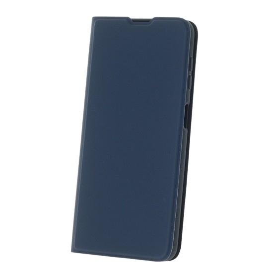 Smart Soft Book Case priekš Samsung Galaxy A34 5G A346 - Tumši Zils - sāniski atverams maciņš ar stendu / grāmatveida maks