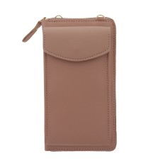 Universal Phone Bag and Wallet 19 x 11cm - Rozā Zelts - universāls maks / kabatiņa telefonam ar siksniņu