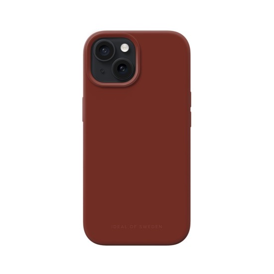 iDeal of Sweden Silicone MagSafe Back Case priekš Apple iPhone 15 - Dark Amber - silikona aizmugures apvalks / bampers-vāciņš