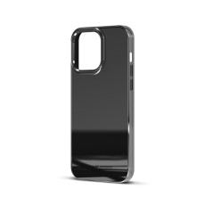iDeal of Sweden Mirror Back Case priekš Apple iPhone 15 Pro Max - Mirror Black - silikona-plastikāta aizmugures apvalks / bampers-vāciņš