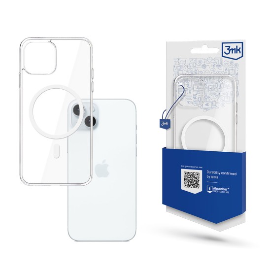 3MK MagSafe Clear Case priekš Apple iPhone 15 Plus - Caurspīdīgs - silikona aizmugures apvalks / bampers-vāciņš