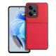 Forcell Noble Back Case priekš Xiaomi Redmi Note 12 Pro 5G - Sarkans - mākslīgās ādas aizmugures apvalks ar iebūvētu metālisku plāksni / bampers-vāciņš 