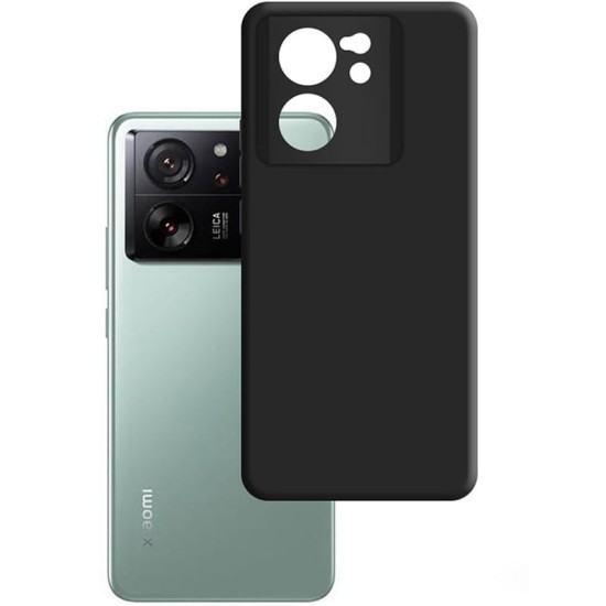 3MK Matt Case priekš Xiaomi 13T 5G / 13T Pro 5G - Melns - matēts silikona aizmugures apvalks / bampers-vāciņš