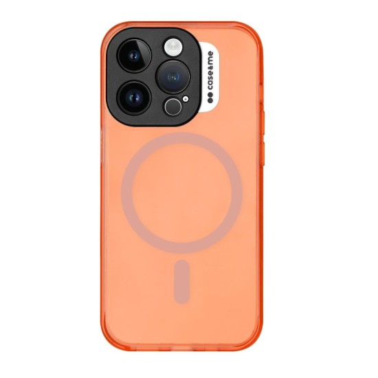 Case & Me Neon MagSafe Back Case priekš Apple iPhone 14 Pro - Rozā - plastikāta aizmugures apvalks / bampers-vāciņš