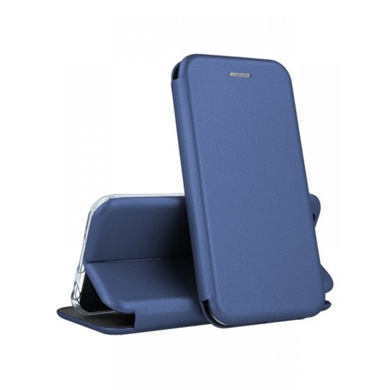 Forcell Elegance book case priekš Samsung Galaxy S23 FE S711 - Zils - sāniski atverams maciņš ar stendu / grāmatveida maks