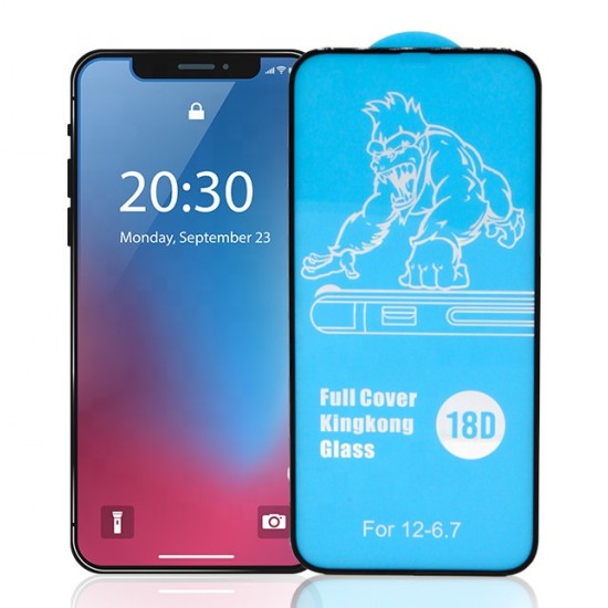 AirBag Shockproof Full Glue Tempered Glass screen protector priekš Samsung Galaxy A54 5G A546 - Melns - Ekrāna Aizsargstikls / Bruņota Stikla Aizsargplēve