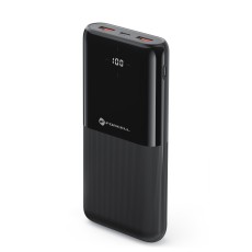 Forcell F-Energy 20000mAh with Digital Display 20W QC/PD PowerBank 2x USB 5V/3A / 1x USB Type-C 5V/3A Ligzda - Melns - Universāla ārējas uzlādes batereja lādētājs-akumulators (Power Bank)