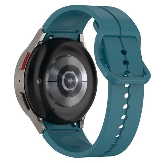 Silicone Watch Band Replacement priekš Samsung Galaxy Watch 4 / 5 / 5 Pro / 6 / Classic (40 / 42 / 43 / 44 / 45 / 46 / 47 mm) - Zils - silikona siksniņas (jostas) priekš pulksteņiem