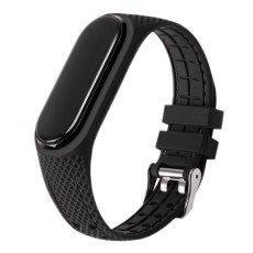 Lifestyle Strap Replacement priekš Xiaomi Mi Smart Band 5 / 6 - Melns - silikona siksniņa viedpulksteņiem