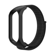 Nylon Strap Replacement priekš Xiaomi Mi Smart Band 5 / 6 / 7 - Melns - neilona siksniņa viedpulksteņiem