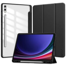 Tech-Protect SC Pen Hybrid Book Case priekš Samsung Galaxy Tab S9 Plus X810 / X816 / Tab S10 Plus X820 / X826 - Melns - sāniski atverams maciņš ar magnētu un stendu
