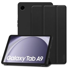 Tech-Protect Smart Case priekš Samsung Galaxy Tab A9 X110 / X115 / A11 X133 / X135 - Melns - sāniski atverams maciņš ar magnētu un stendu
