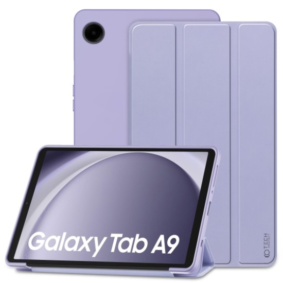 Tech-Protect Smart Case priekš Samsung Galaxy Tab A9 X110 / X115 - Violets - sāniski atverams maciņš ar magnētu un stendu
