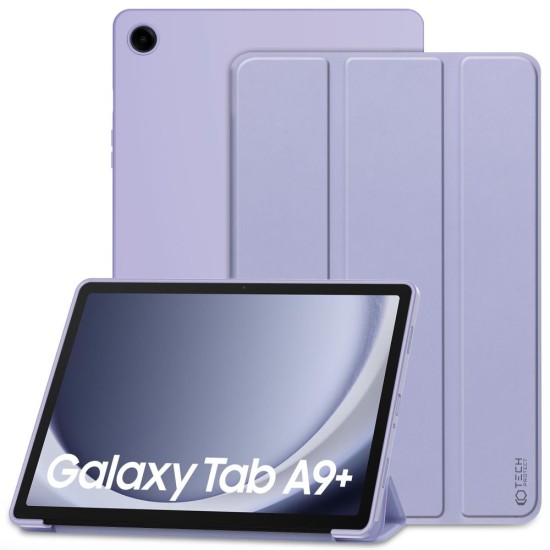 Tech-Protect Smart Case priekš Samsung Galaxy Tab A9 Plus X210 / X215 / X216 - Violets - sāniski atverams maciņš ar magnētu un stendu