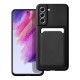 Forcell Card Back Case priekš Samsung Galaxy S24 Ultra 5G S928 - Melns - silikona aizmugures apvalks ar kabatiņu / bampers-vāciņš