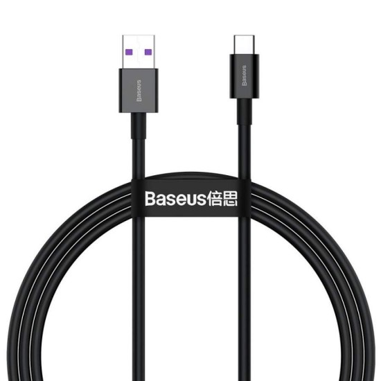 Baseus 1M Superior PD 66W Fast Charging USB to Type-C cable - Melns - USB-C lādēšanas un datu kabelis / vads
