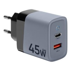 Tactical Microgrid GaN QC / PD 3.0 Type-C 45W / USB Plug Fast Charge Tīkla lādētājs - Pelēks