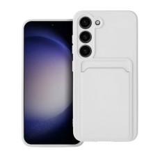 Forcell Card Back Case priekš Samsung Galaxy A05s A057G - Balts - silikona aizmugures apvalks ar kabatiņu / bampers-vāciņš