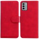 Solid Color Wallet Stand Leather Shockproof Book Case для Nokia G22 - Красный - чехол-книжка с магнитом и стендом / подставкой