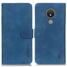 Khazneh Vintage Style PU Leather Book Case with Clasp priekš Nokia G60 - Zils - sāniski atverams maciņš ar magnētu un stendu