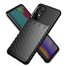 Thunder Series Twill Texture TPU Protector Case priekš OnePlus 10T - Melns - triecienizturīgs silikona aizmugures apvalks / bampers-vāciņš