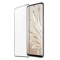 Dux Ducis Full Glue Hot Bending Tempered Glass screen protector guard priekš Huawei Nova Y61 - Melns - Ekrāna Aizsargstikls / Bruņota Stikla Aizsargplēve (Full screen size curved)