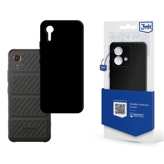 3MK Matt Case priekš Samsung Galaxy Xcover 7 G556 - Melns - matēts silikona aizmugures apvalks  / bampers-maciņš