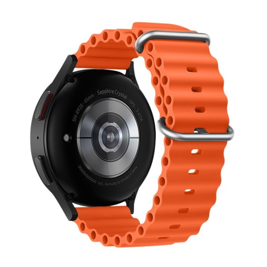 22 mm Forcell F-Design (FS01) Silicone Watch Band - Oranžs - silikona siksniņas (jostas) priekš pulksteņiem
