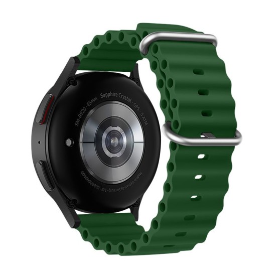 22 mm Forcell F-Design (FS01) Silicone Watch Band - Zaļš - silikona siksniņas (jostas) priekš pulksteņiem