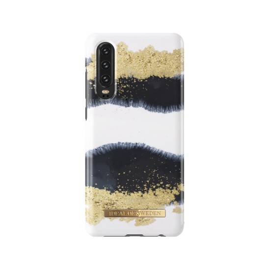 iDeal of Sweden Fashion SS19 Back Case priekš Huawei P30 - Gleaming Licorice - plastikāta aizmugures apvalks ar iebūvētu metālisku plāksni / bampers-vāciņš