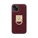 iDeal of Sweden Statement AW21 Back Case priekš Apple iPhone 13 - Quilted Ruby - mākslīgās ādas aizmugures apvalks ar kabatiņu / bampers-vāciņš