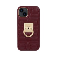 iDeal of Sweden Statement AW21 Back Case priekš Apple iPhone 13 Pro - Quilted Ruby - mākslīgās ādas aizmugures apvalks ar kabatiņu / bampers-vāciņš