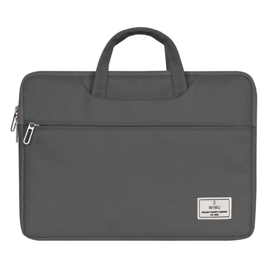 WIWU Waterproof Vivid Laptop Bag Use for 14-inch - Pelēka - Computer Laptop / Notebook Bag / Datorsoma