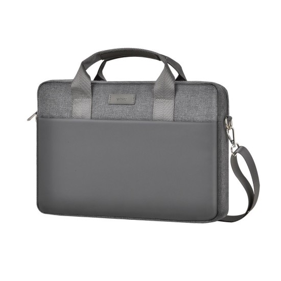 WIWU Waterproof Minimalist Pro Laptop Bag Use for 15.6-inch - Pelēka - Computer Laptop / Notebook Bag / Datorsoma