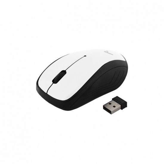 ART (AM-92) Wireless Optical Mouse 2400 DPI (2xAAA Batteries) - Balta - Bezvadu datorpele