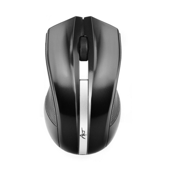 ART (AM-97) Wireless Optical Mouse 2.4G / 1000 DPI (2xAAA Batteries) - Melna - Bezvadu datorpele